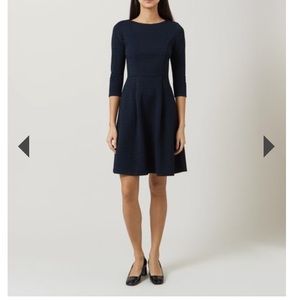 Hobbs London Navy Anna Dress